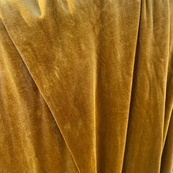 Renzrags velvet mustard yellow bridesmaid dress - Picture 5 of 5